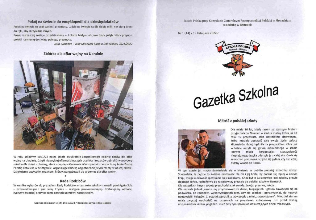 Gazetka Szkolna nr 1 (44) 2022/2023