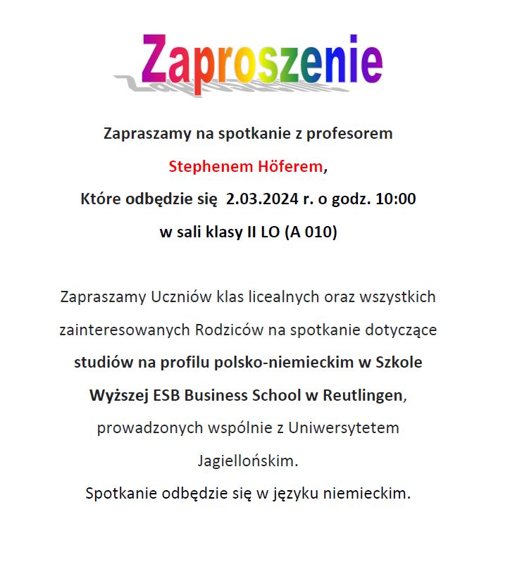 Spotkanie z profesorem Höferem