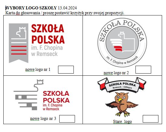 Wybory logo szkoły