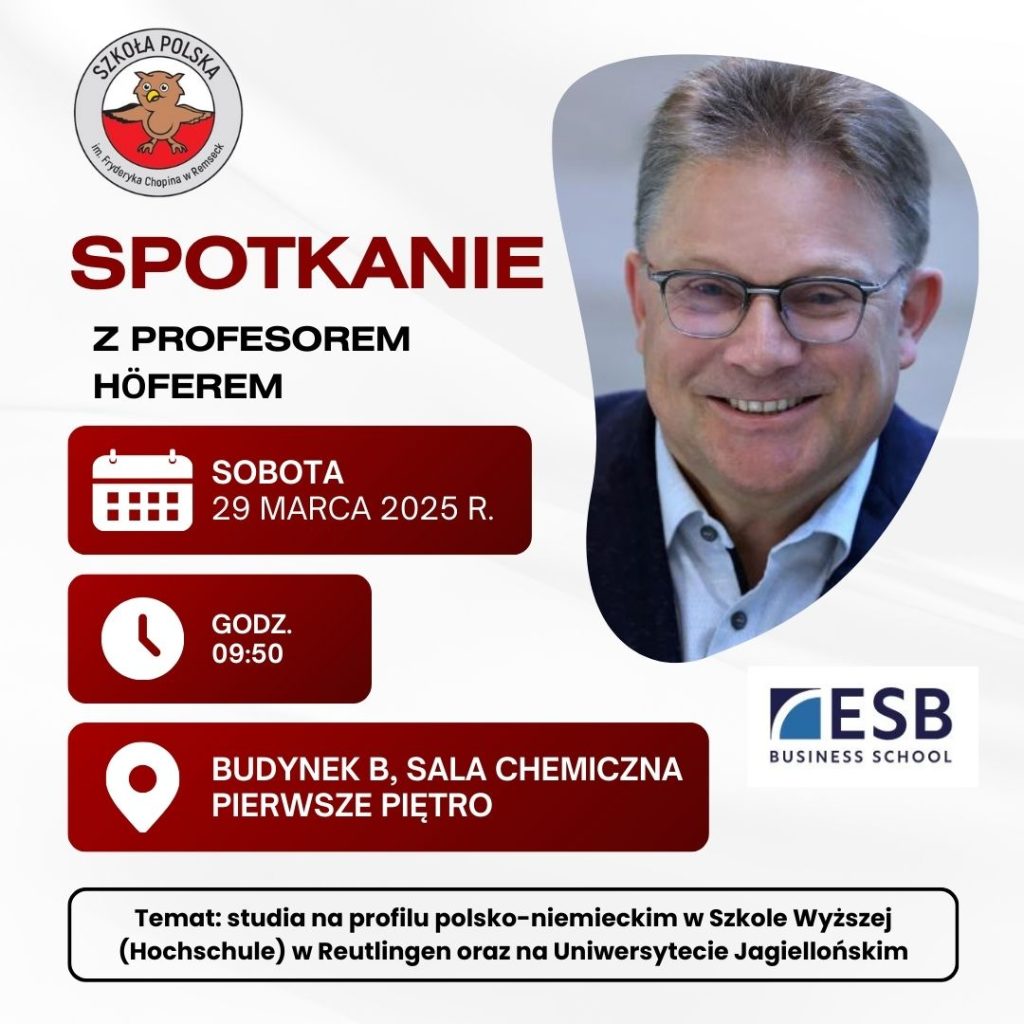 Spotkanie z profesorem Höferem / 29.03.2025 r.