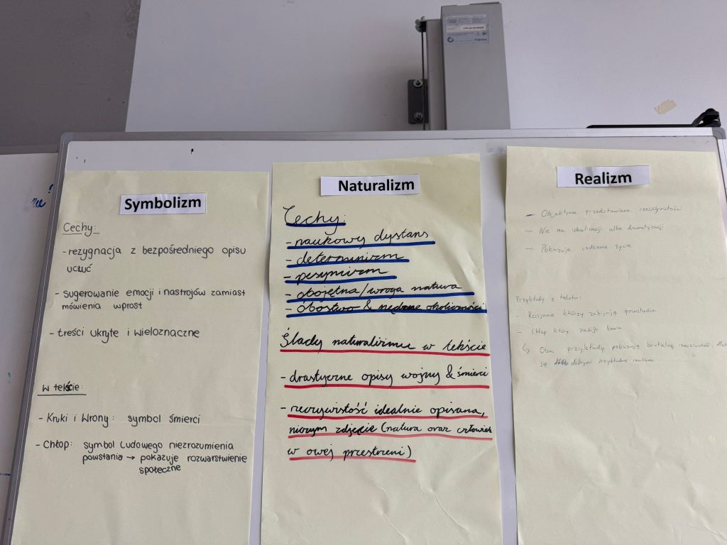 Lekcja pokazowa w klasie łączonej II i III LO