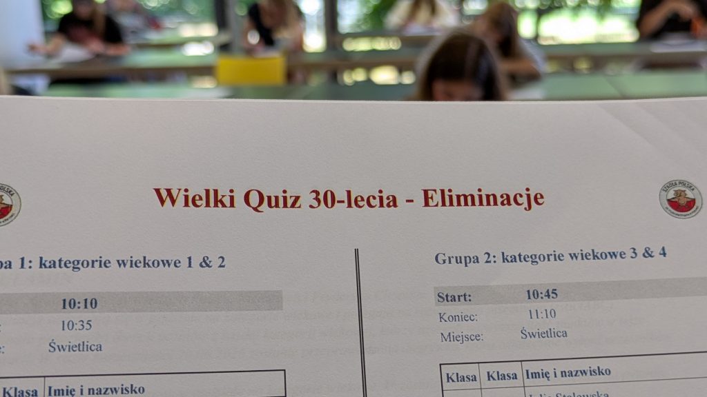 Wielki Quiz na 30-lecie szkoły – emocje rosną!